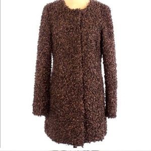 Marc New York NEW Curly Brown Lamb Coat Jacket Size Large